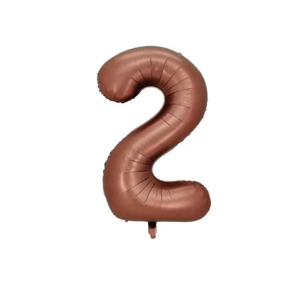 FOLYO RAKAM BALON 34 İNÇ ÇİKOLATA KAHVE 2
