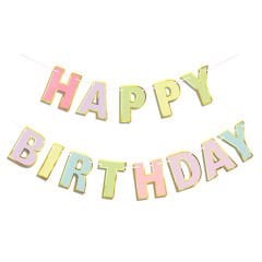 UZAR YAZI HAPPY BİRTHDAY  VARAK BASKILI