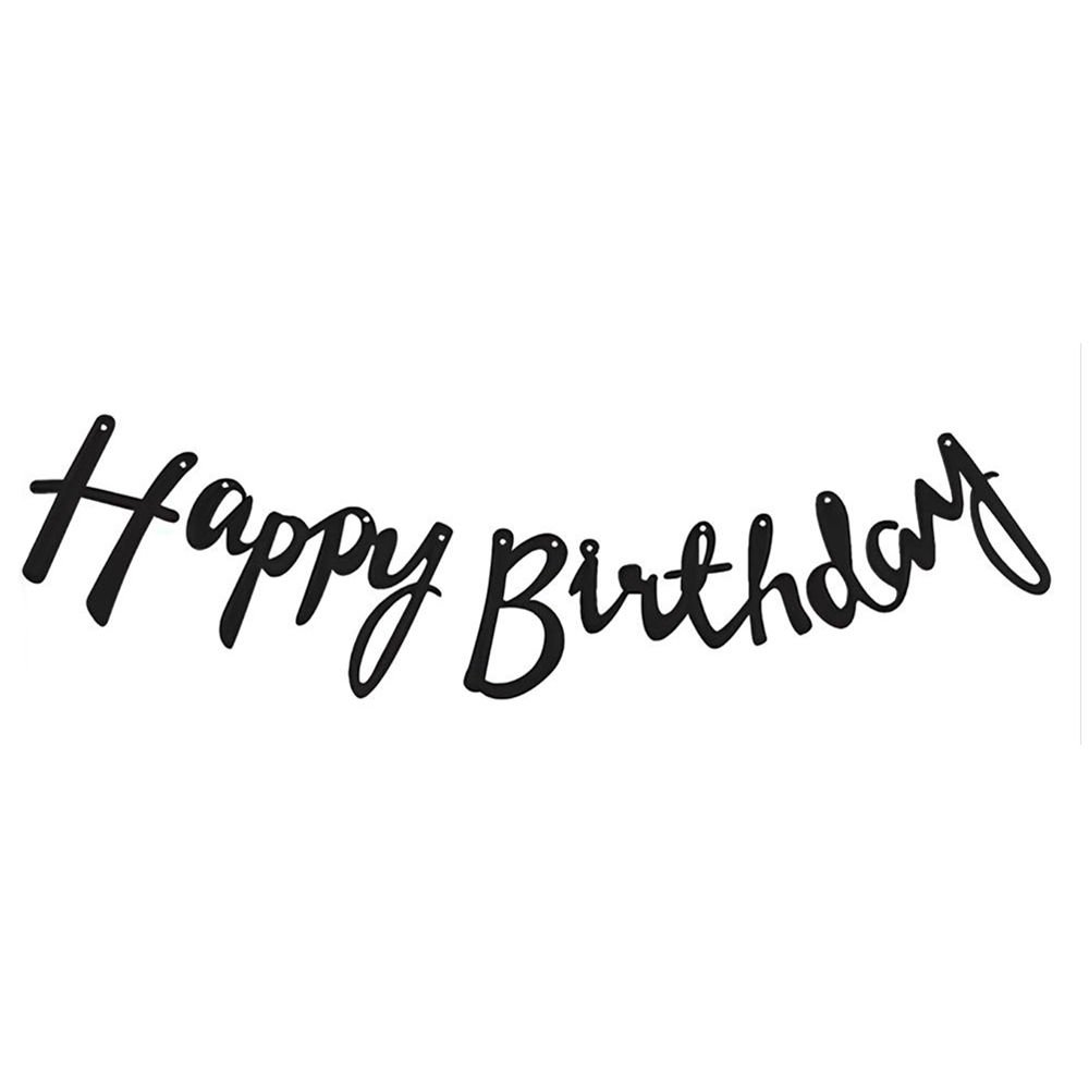 KALİGRAFİ BANNER HAPPY BİRTHDAY SİYAH