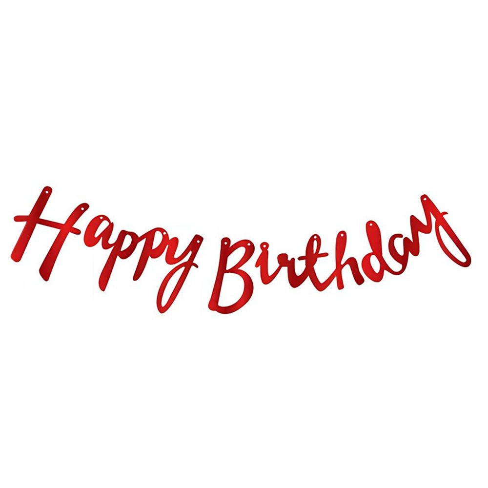 KALİGRAFİ BANNER HAPPY BİRTHDAY KIRMIZI