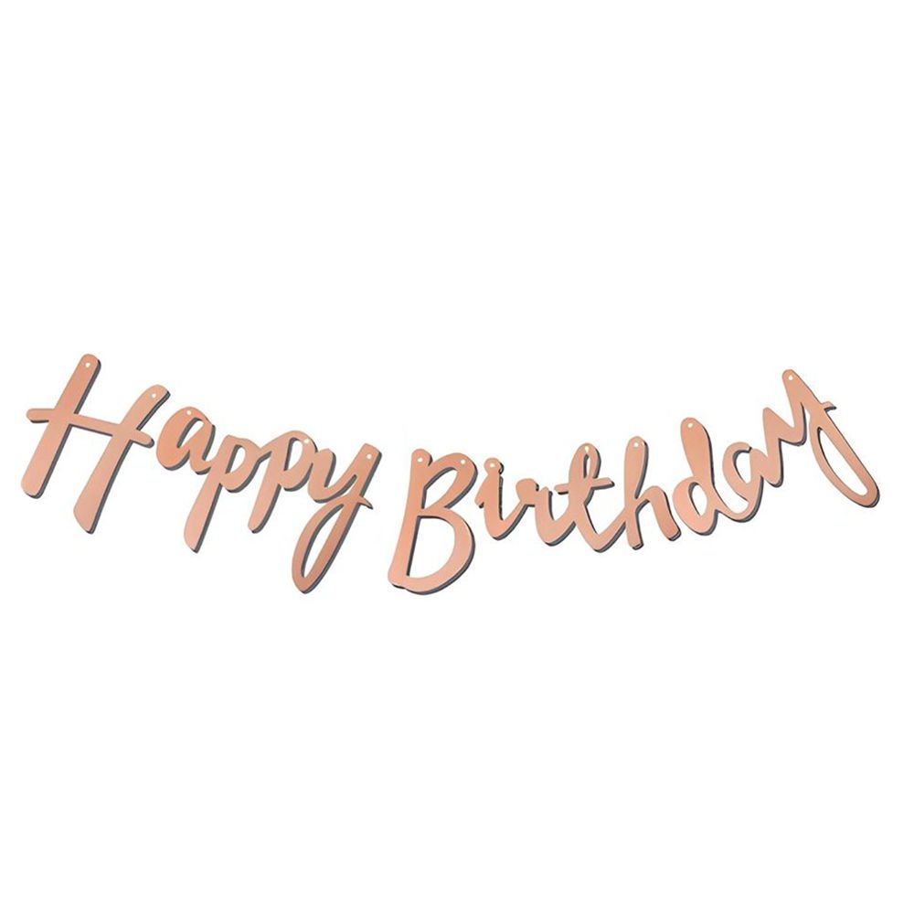 KALİGRAFİ BANNER HAPPY BİRTHDAY ROSE GOLD