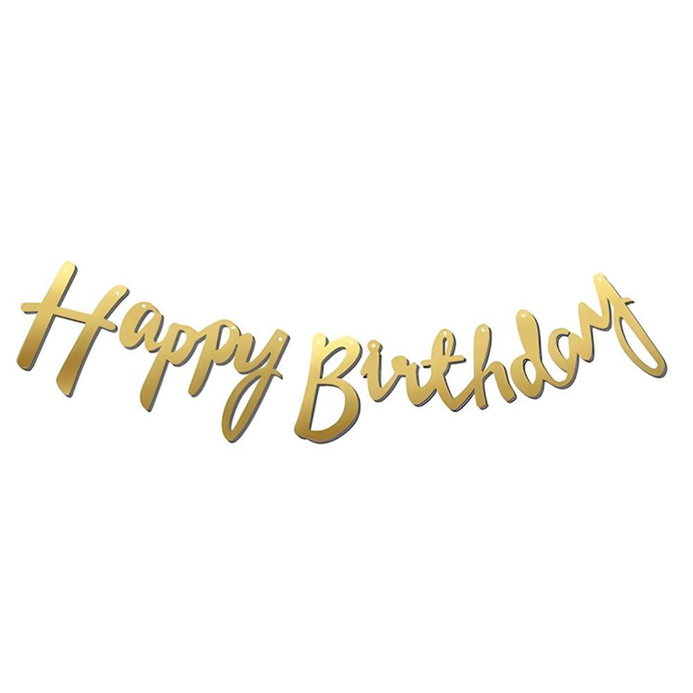 KALİGRAFİ BANNER HAPPY BİRTHDAY GOLD