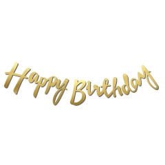 KALİGRAFİ BANNER HAPPY BİRTHDAY GOLD