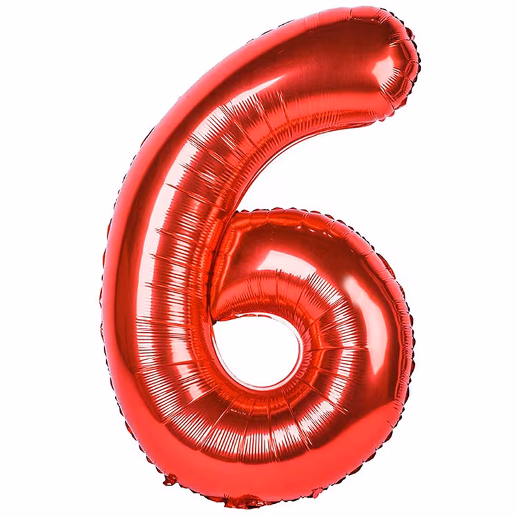 FOLYO RAKAM BALON 40 İNÇ KIRMIZI 6