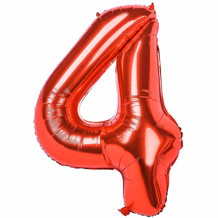 FOLYO RAKAM BALON 40 İNÇ KIRMIZI 4