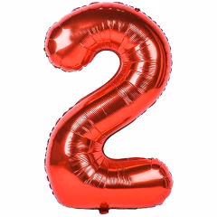 FOLYO RAKAM BALON 40 İNÇ KIRMIZI 2
