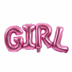 Girl Pembe Yazı Folyo Balon