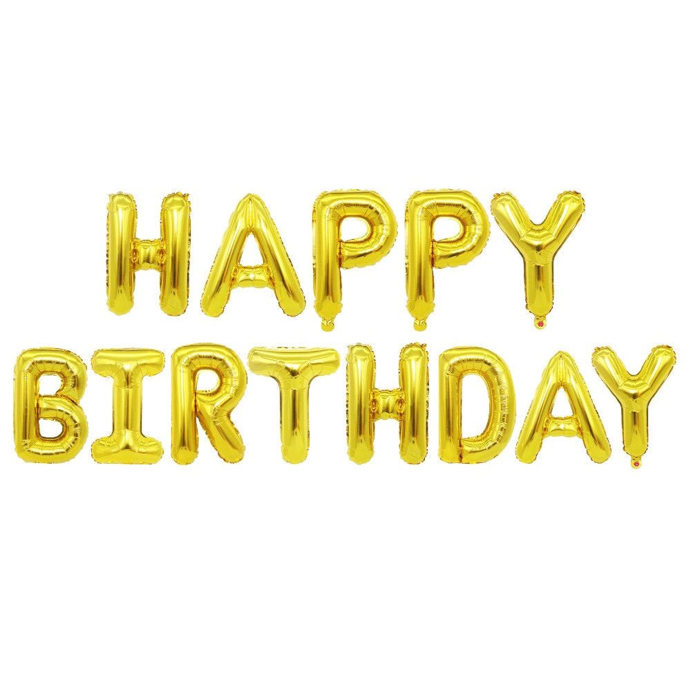 DÜZ HAPPY BIRTHDAY  FOLYO SET BALON GOLD