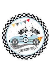 Karton Tabak Yarış Arabaları 23 Cm 8 Parça
