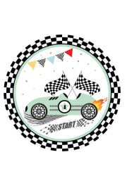 Karton Tabak Yarış Arabaları 23 Cm 8 Parça