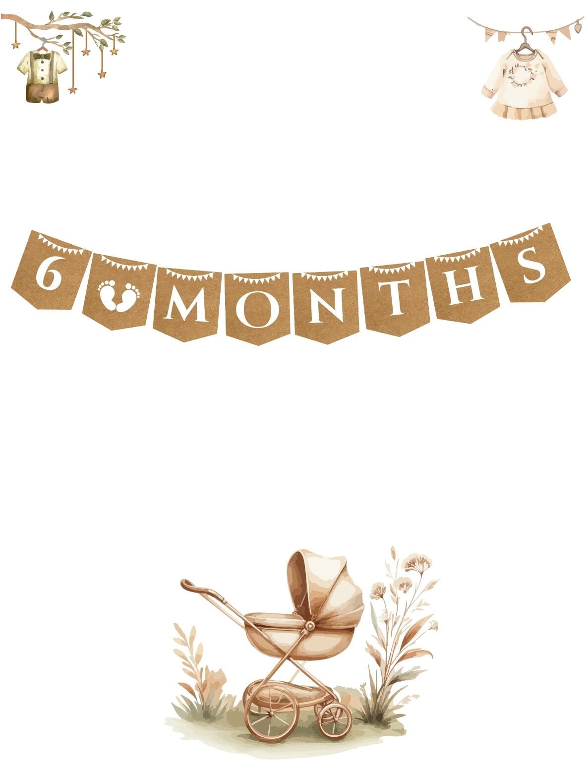 Kağıt Banner 6 Months Banner