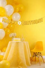 PAPATYA TEMALI HAPPY BIRTHDAY BANNER