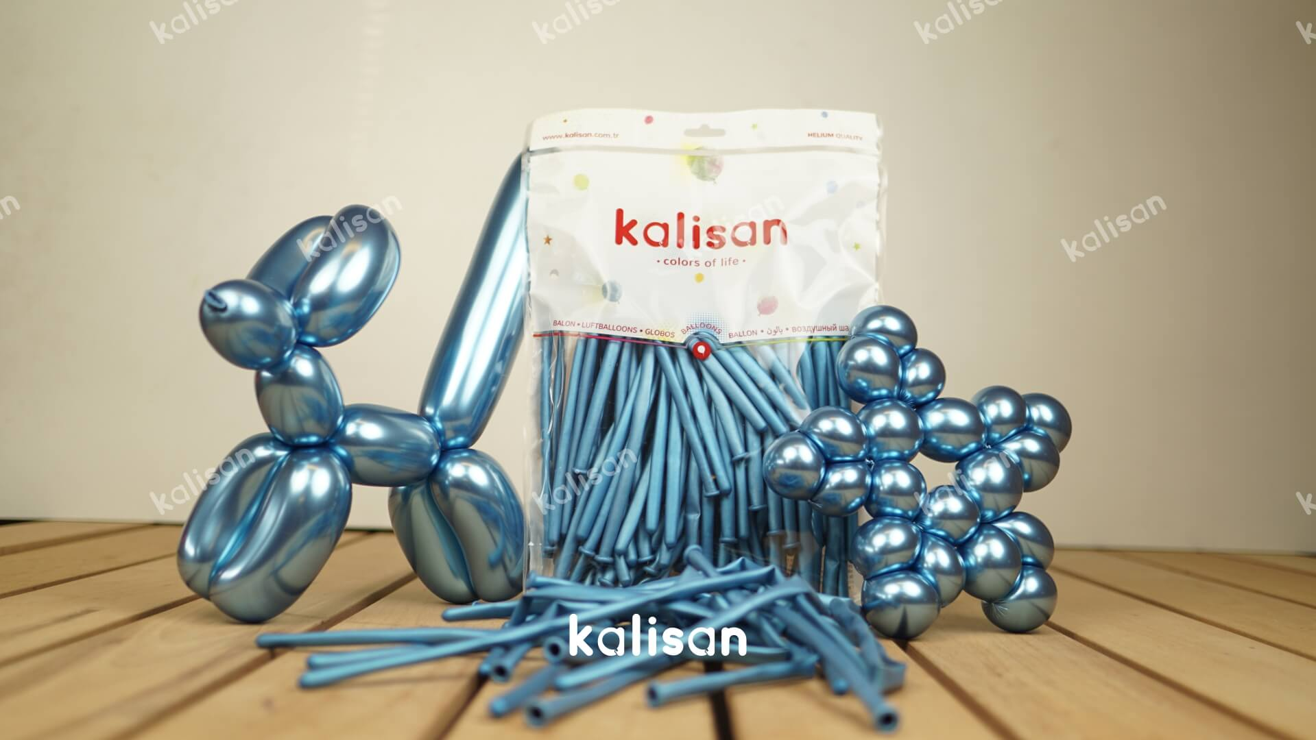 SOSİS BALON KROM (MİRROR) MAVİ