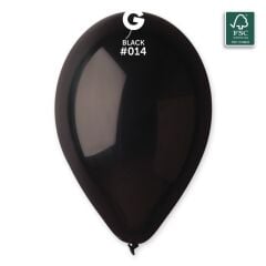 12'' Pastel Siyah Balon 100 Lü