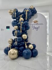 GECE MAVİSİ-KROM GOLD BALON SETİ