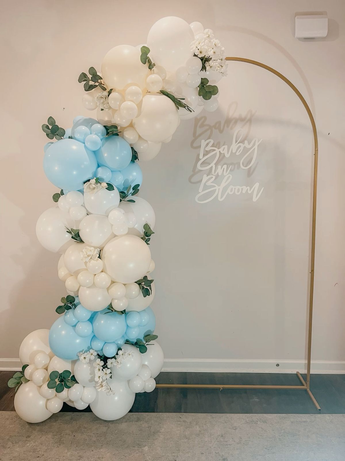 PASTEL BEYAZ-MAKARON MAVİ BALON SETİ