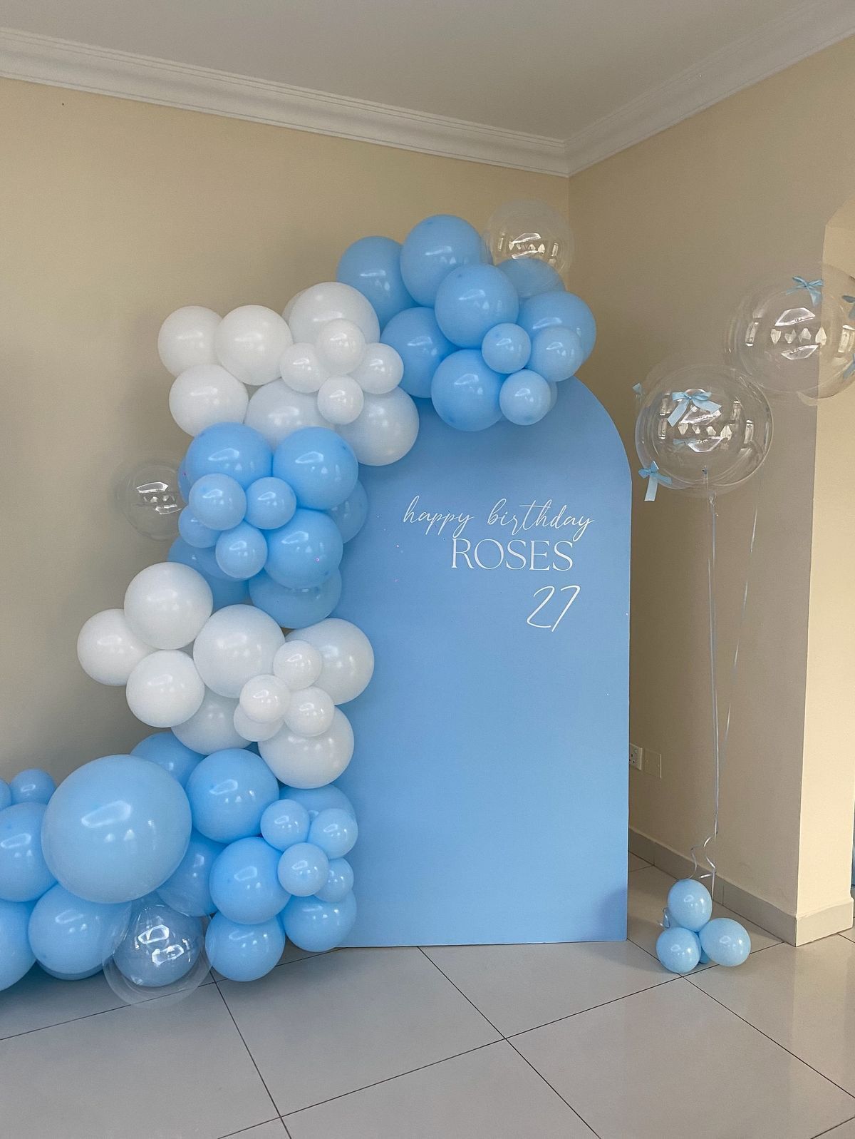 PASTEL AÇIK MAVİ-PASTEL BEYAZ BALON SETİ