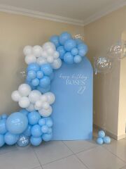 PASTEL AÇIK MAVİ-PASTEL BEYAZ BALON SETİ