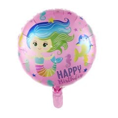 DENİZ KIZI YUVARLAK FOLYO BALON 18İNÇ