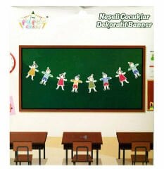 NEŞELİ ÇOCUKLAR DEKORATİF BANNER