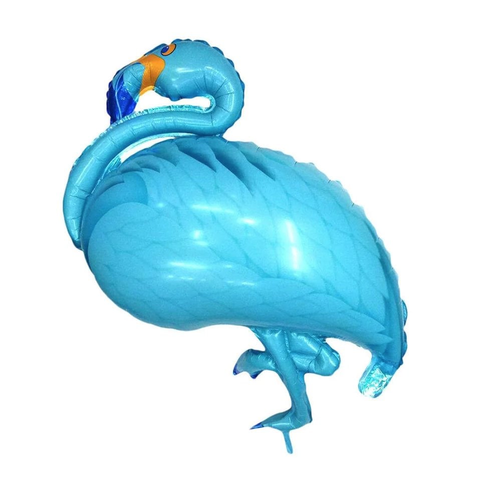 AYAKLI FLAMİNGO FOLYO BALON MAVİ