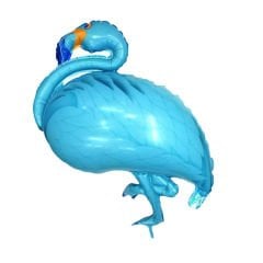 AYAKLI FLAMİNGO FOLYO BALON MAVİ