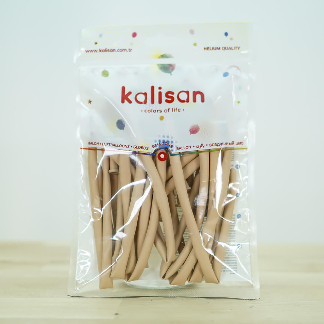 PASTEL SÜTLÜ KAHVE(BLUSH) SOSİS BALON 100 LÜ