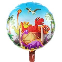 DİNAZOR YUVARLAK FOLYO BALON 18İNÇ