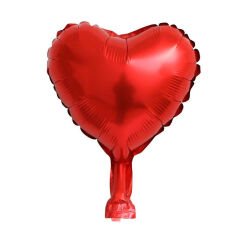 10' KIRMIZI'KALP FOLYO BALON  50 Lİ