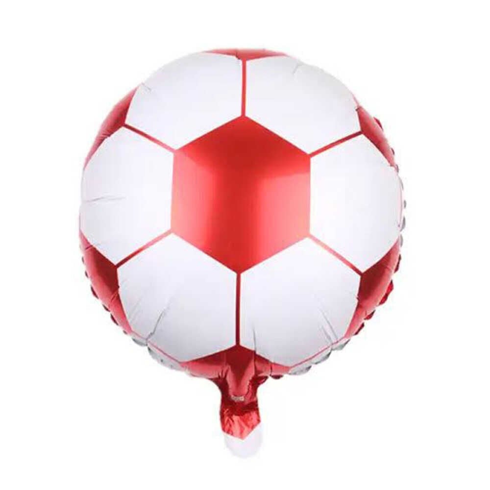 Futbol Topu Folyo Balon 18'' (Beyaz Kırmızı)