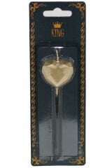 Kalp Mum Kristal Gold