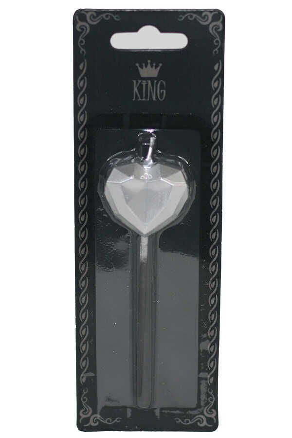 Kalp Mum Kristal Silver
