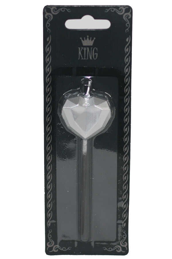 Kalp Mum Kristal Silver