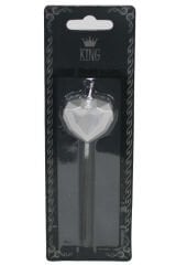Kalp Mum Kristal Silver