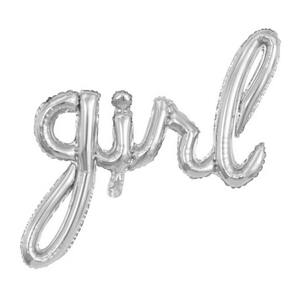 GİRL YAZI FOLYO BALON GÜMÜŞ