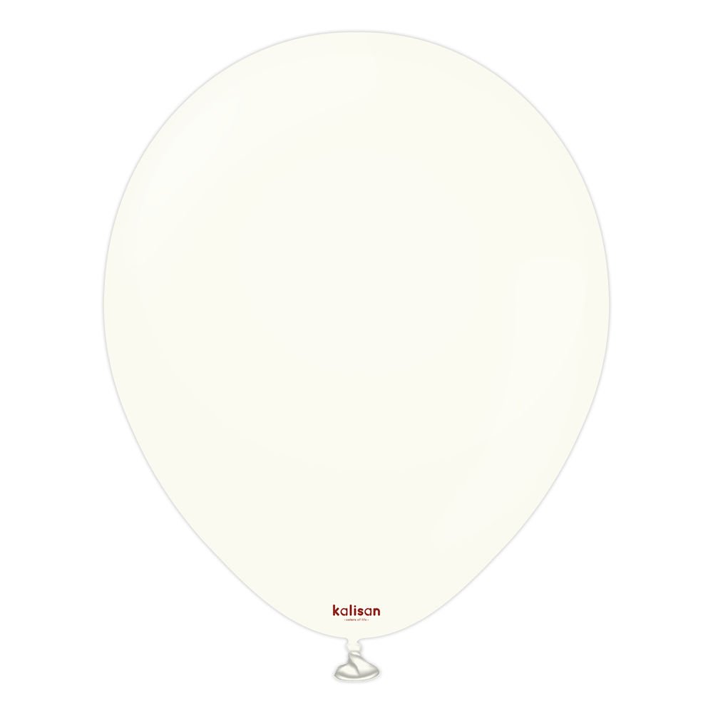 18'' Retro Balon Beyaz 5'li