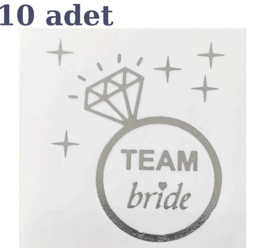 GÜMÜŞ TEAM BRİDE YÜZÜK DÖVME