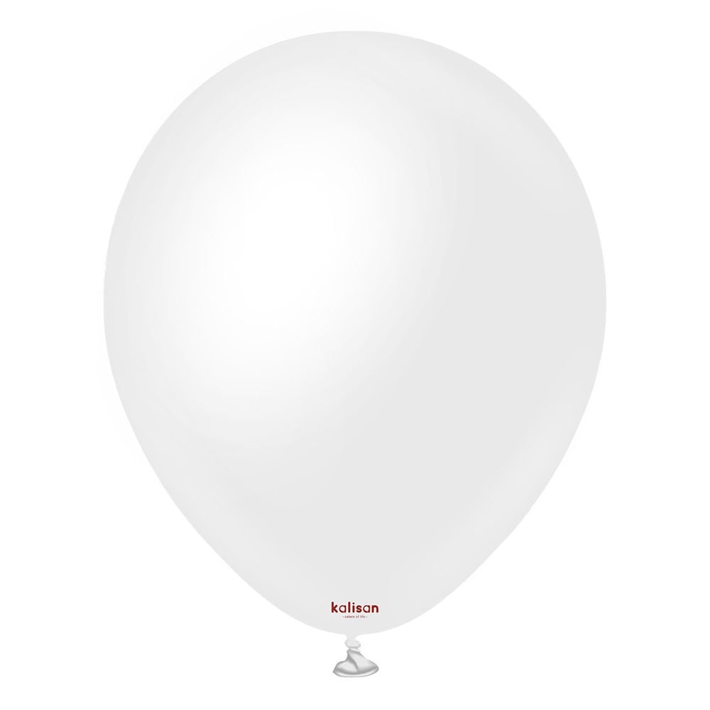 18'' Opak Balon Saten Snow White (Kar Beyazı) 5'li